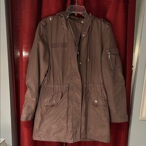 Women’s Mauve, Pink Hooded Utility Anorak Jacket